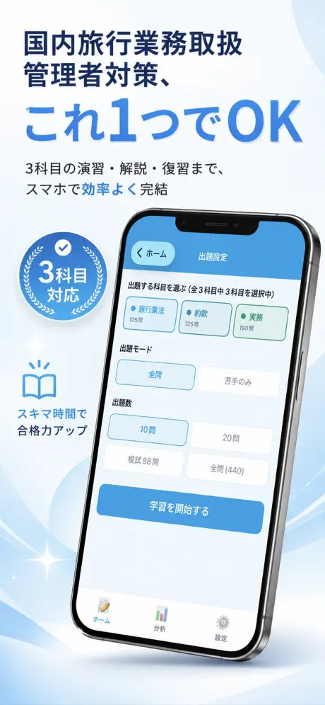 国内旅行Pass(国内旅行業務取扱管理者) 掲載画面 1