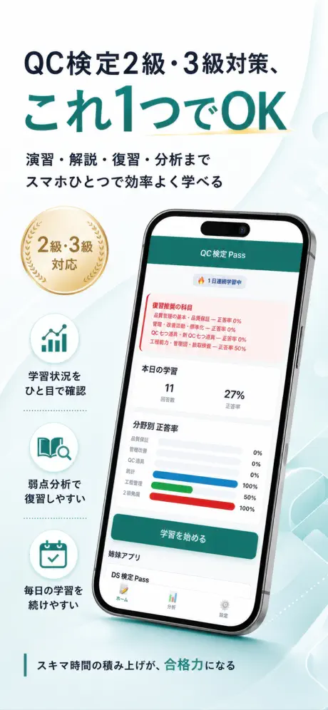 QC検定Pass 掲載画面 1